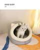 Cozy Cat-Shaped Dog House: Warm Half-Closed Bed Mat for Cats & Pets