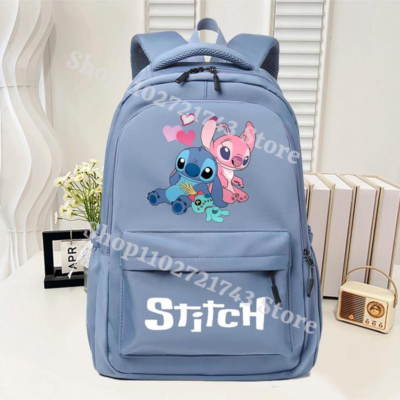 Disney Stitch Large Capacity Backpack Kids Boys Girls School Supplies Storage Bag Anime Fashion Student Bookbag