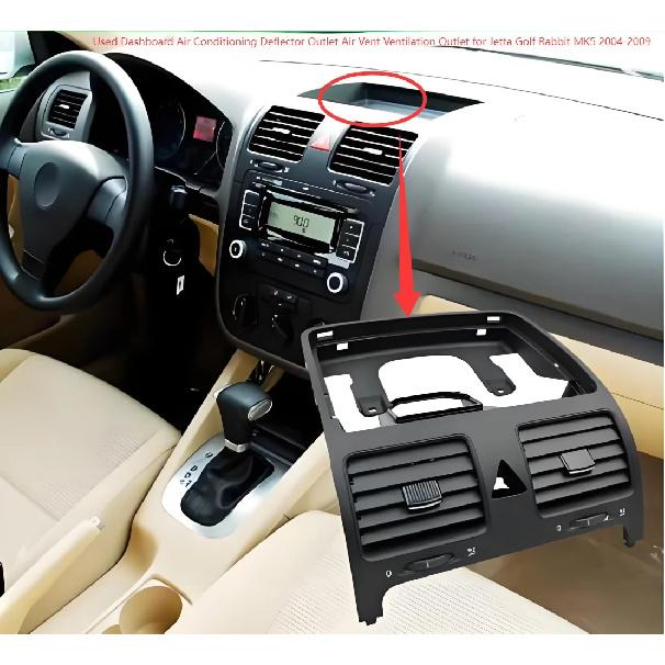 Liuquan Black Dashboard Air Vents for VW Jetta MK5/Golf 5/Rabbit - OEM Part Numbers: 1K0819728, 1K0819703, 1K0819704, 1K0819203