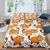 Cartoon Cat Duvet Cover Set Cartoon Animal Print Bedding Set With Pillowcase 2/3Pcs Comforter Cover For Bedroom Decor