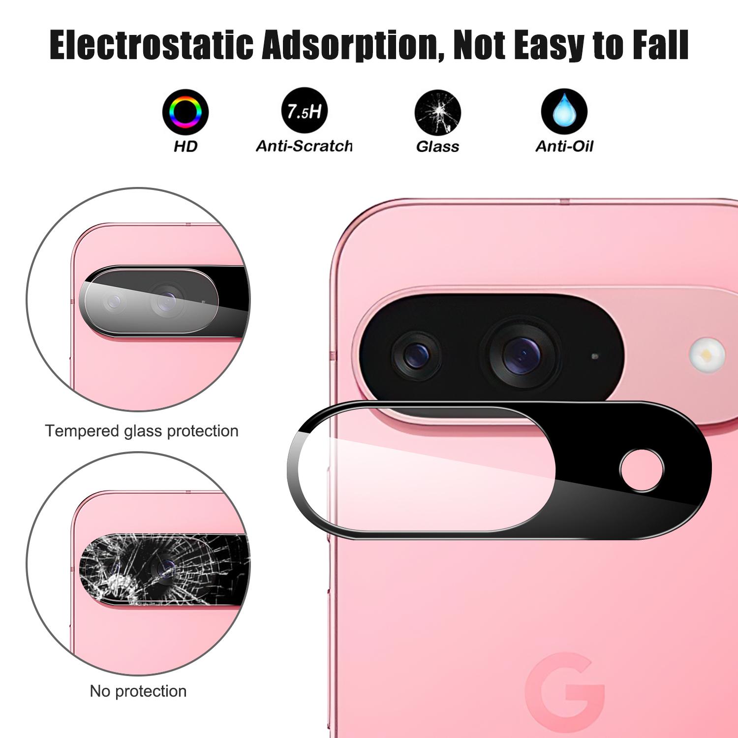 

For Google Pixel 9 Camera Lens Protector Ultra Clear Tempered Glass Lens Film Type A