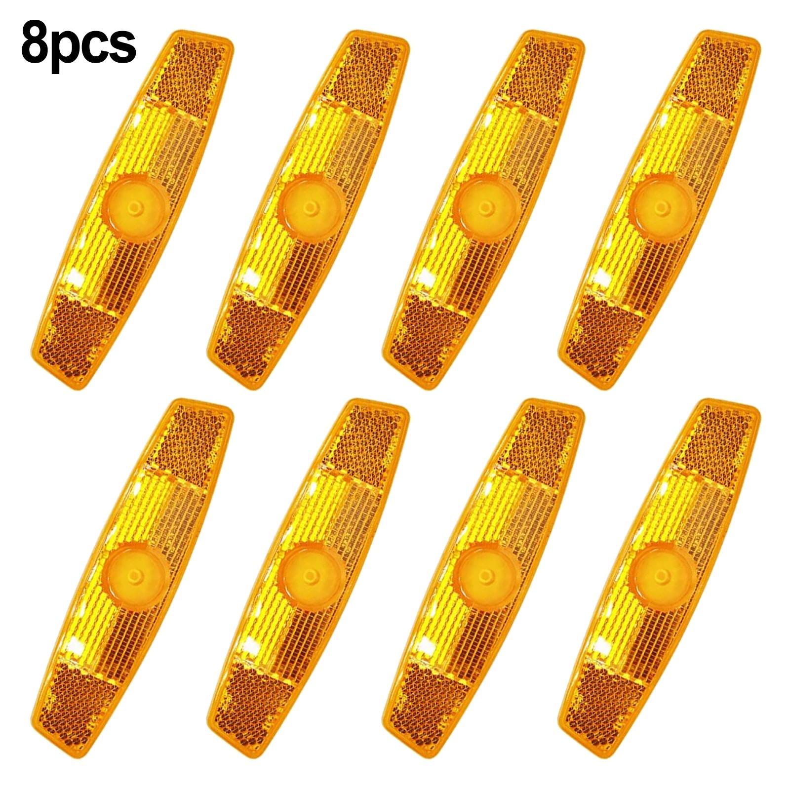 High Quality Spoke Reflectors Bicycle 8 Piece Bicycle Plastic Reflectors Set жёлтый