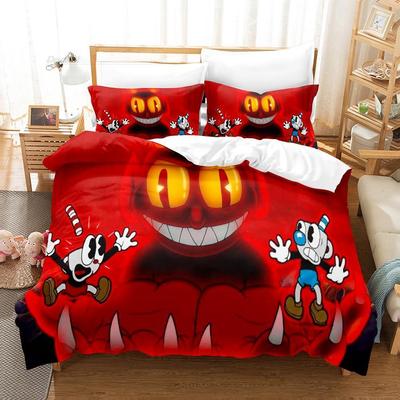 New 3D Print Anime The Cuphead Show Bedding Set Single Twin Full Queen King Size Bed Set Aldult Kid Bedroom Duvetcover Sets