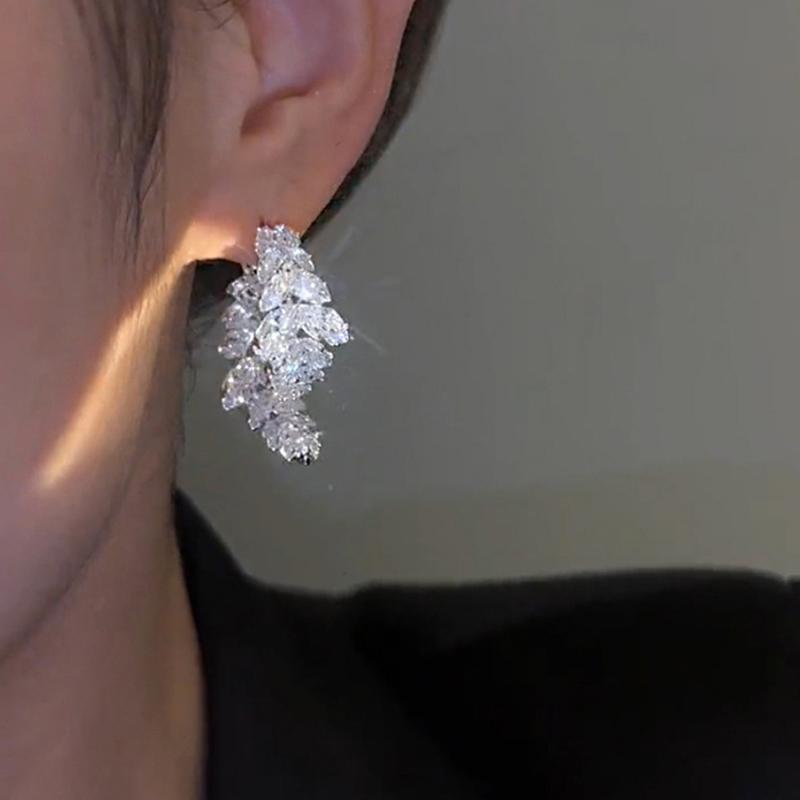 1 Paar Mode Einzigartige Elegante Exquisite Blatt Tropfen Ohrringe Luxus Schmuck Geschenk