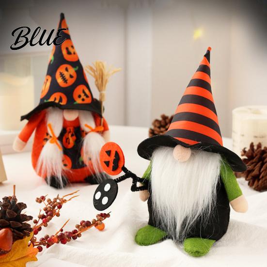 Flauschiger Langhaar-Bart-Gnom Halloween-Gnome Plüsch Handgemachte Dekoration Zwerg Elf Ornamente zur Dekoration Etagere Heimtischdekoration