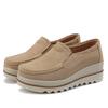 Women's Platform Shoes Fashion Suede Casual Shoes Designer Loafers Women Rocking Shoes Casual Mother Footwear Single Wedge Shoe