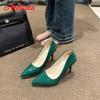 Aphixta 2024 Fluorescent Green Multi-coloured 10cm Super High Stiletto Heels Pumps Women Shoes Pointed Toe Party Big Size 49 50