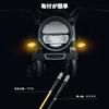 Justech LED Motorcycle Turn Signals 24 LED 12V Universal Flowing Turn Signals High Brightness Turning Lights Cover Yellow (Transparent Light)