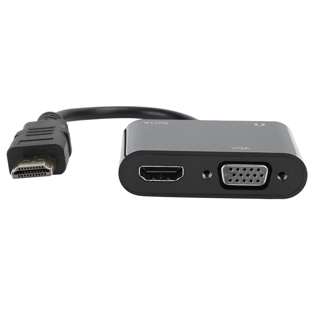 Video Converter HDMI To HDMIVGAMicor Power Supply 3.5mm 4K HD Simultaneous Display