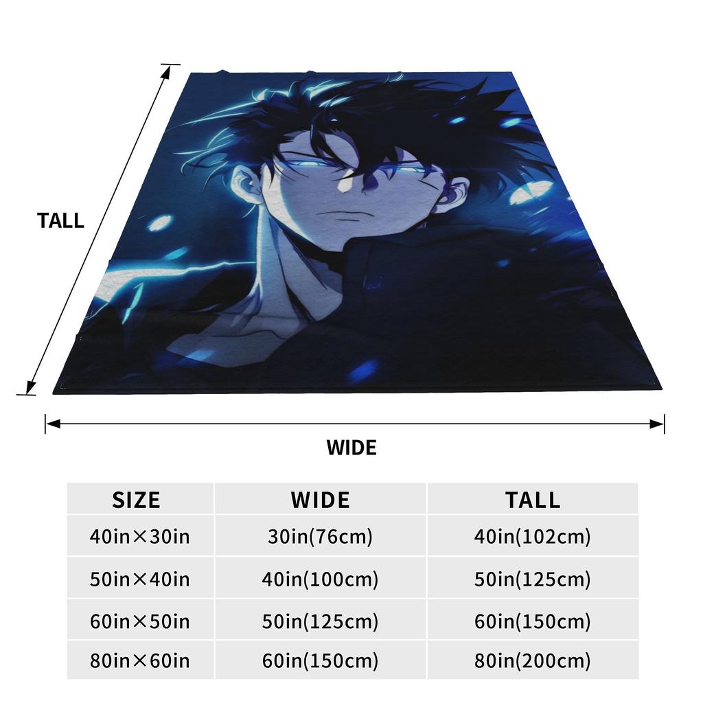 Solo S-ung Jin-woo Leveling Blanket Cover Anime Wool Throw Blanket Summer Air Conditioning Portable Soft Warm Bedspreads
