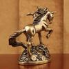 1Pc Chasing Wind Horse Figurines Brass Solid Desktop Decoration Handicrafts Antique Zodiac Animal Miniatures Ornament