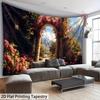 Romantic Garden Archway Digital Printing Polyester Wall Tapestry Suitable For Use In Living Rooms Bedrooms Offices Bars Party