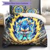 Hedgehog Sonic Pattern Bedding Quilt Set Quilt Cover Pillowcase Home Decoration Birthday Gift (1 * duvet cover + 2 * pillowcase, without core)