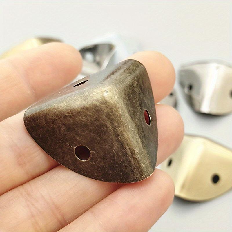 10 Pcs Metal Sheet Corner Wrapping- Gift Box Corner Wrapping Bag Corner Protection Hardware Tools 28mm with Screws Commemorative.