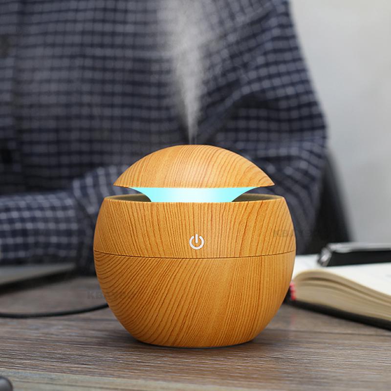 USB Aroma Essential Oil Diffuser Ultrasonic Cool Mist Humidifier Air Purifier Change LED Night Light