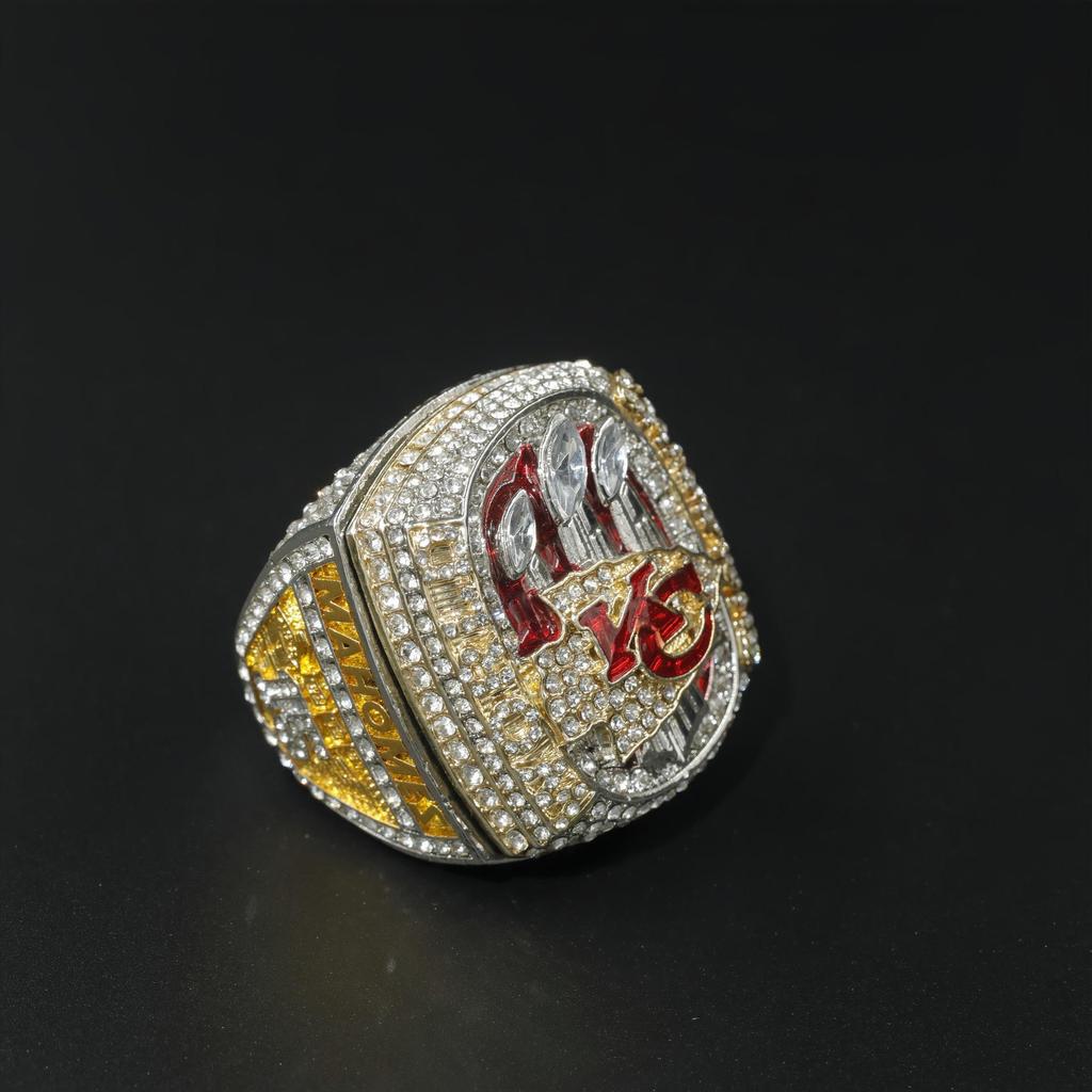 2022-2023 57º Super Bowl Kansas City Chiefs Anillo de Campeonato Set de Collar con Tapa abatible