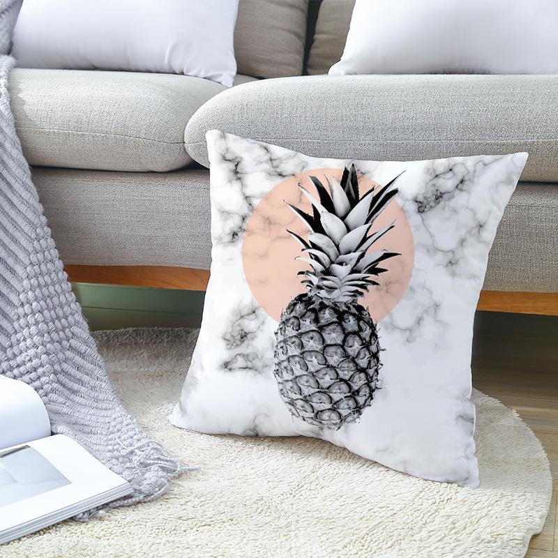Ins Marble Geometric Print Square Pillow Cover Sofa Cushion Cover