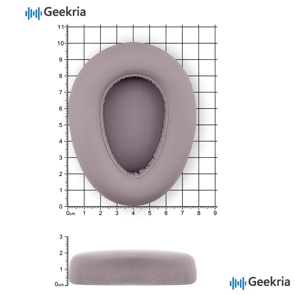 Geekria QuickFit Earpads Compatible with JLab JBuds Lux ANC Wireless Protein Headphones, Leather/Purple