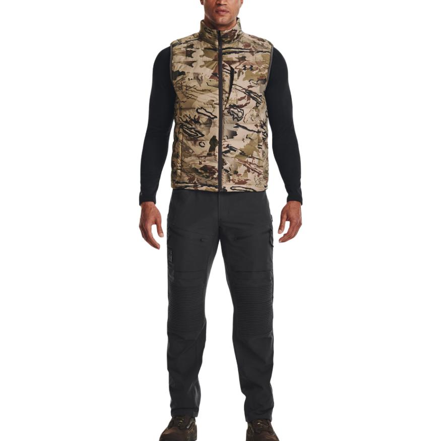 Under Armour Ua Storm Ridge Reaper Camouflage Print Breathable Zip Collar Sleeveless Vest Men Vests 1372596-989