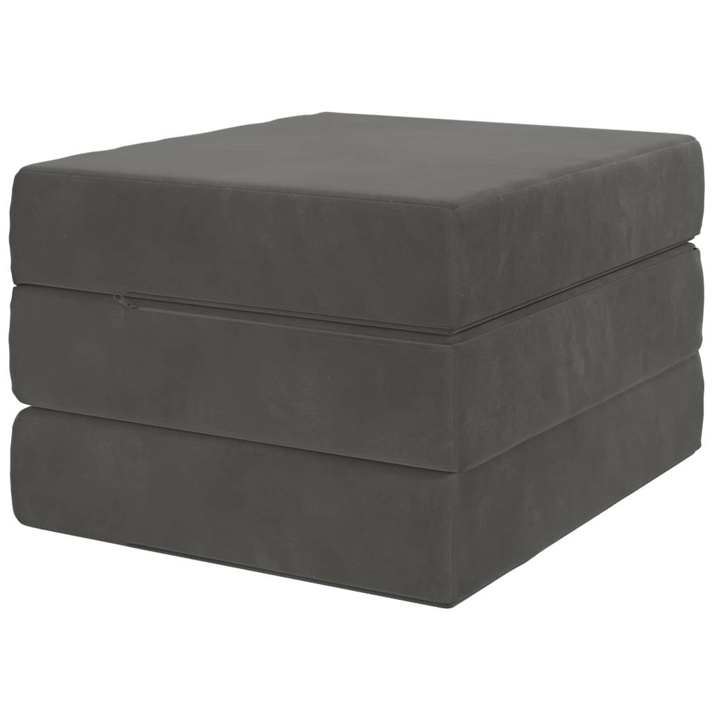 Folding Sofa Bed 75 x 63 x 45 cm Dark Grey