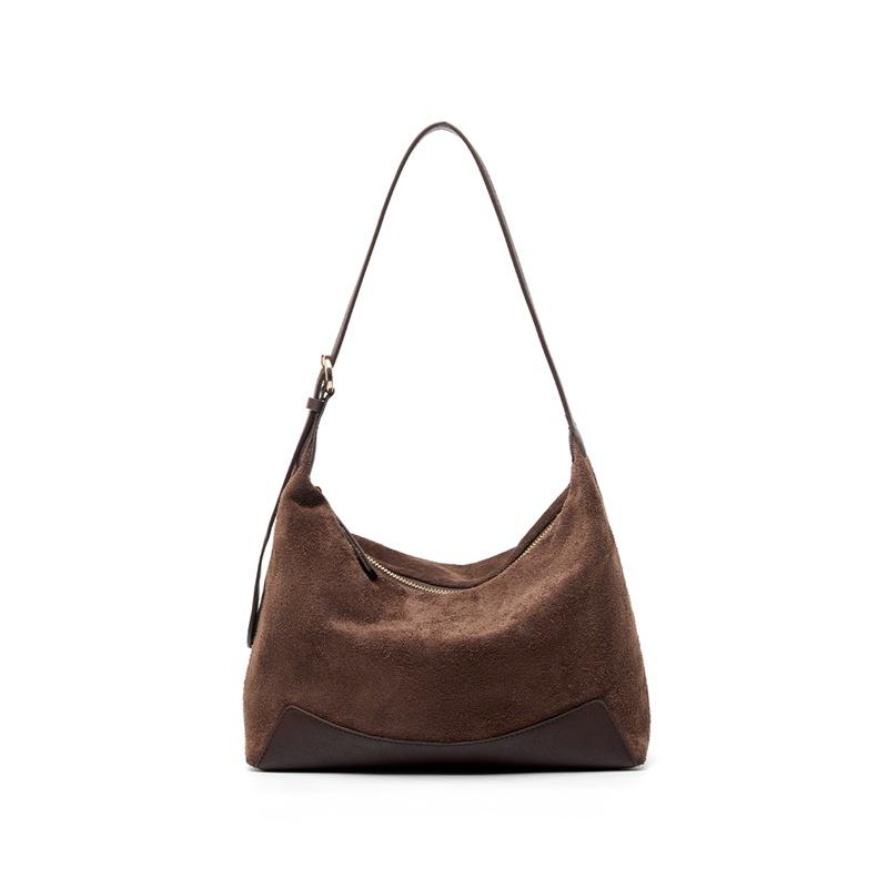 Matte Leather Casual Hand-held Design, Niche Bag, Women's High-end Sense, Crossbody Bag, Armpit Dumpling Hobo Bag