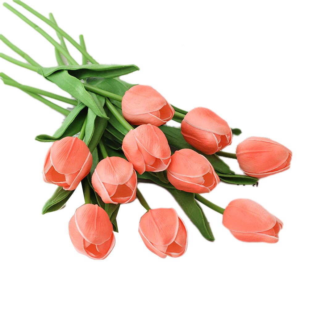 10PCS Tulipas Flores Artificiais Tulipa Artificial Pacote