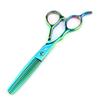 6" Green Left-Handed Hairdressing Scissors Set: Straight & Thinning Shears
