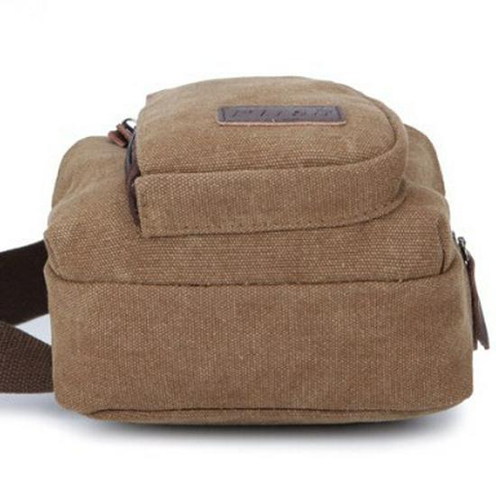 Korean Style Men's Multifunctional Canvas Crossbody Bag