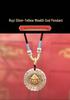 Gold-Plated Yellow Wealth God Pendant - High-End Retro Niche for Peace, Joy & Health