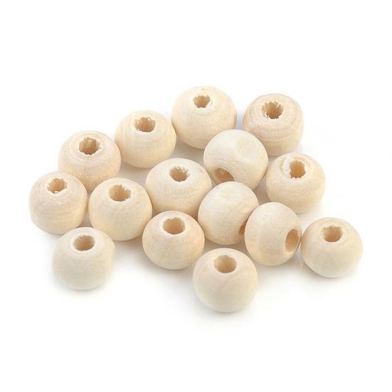 100Pcs 6/8/10/12/14mm Wooden Loose Beads for DIY Jewelry Earring Bracelet Craft
