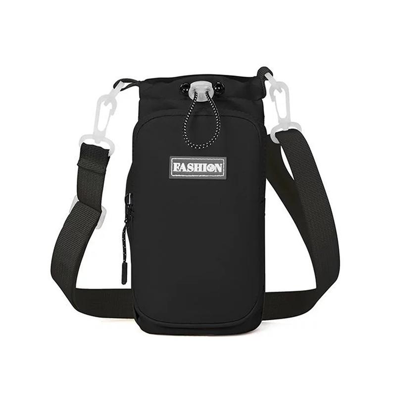 Crossbody taška na láhev s vodou s nastavitelným ramenním popruhem, přenosný chladicí obal na láhev s vodou a izolovaný ochranný obal