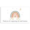 10-50pcs Pink Thank You for Supporting My Small Business Card Thanks Greeting Card Appreciation Cardstock for Sellers Gift 5*9cm