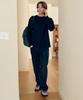 BASIC HOUSE Knit-Like Round Neck Long Sleeve T-Shirt Black Lzts6105
