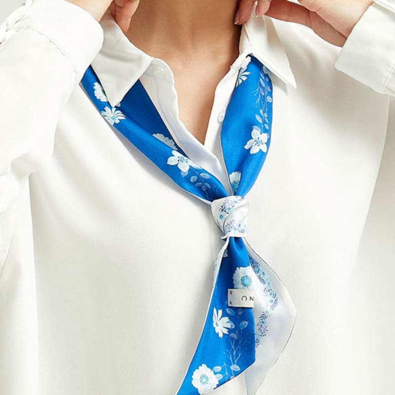 

ONSZ Wildflower Double-Sided Twilly Scarf BURGUNDY