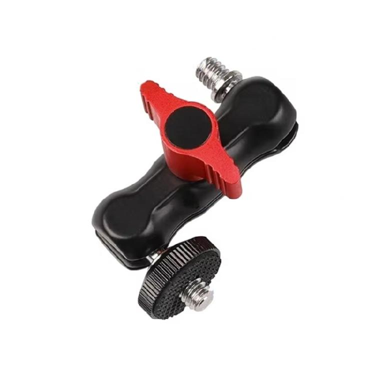 High Strength Aluminum Camera Clamp Mount 2kg Load Capacity Flexible Positioning 1/4 Connection For Sports Cameras