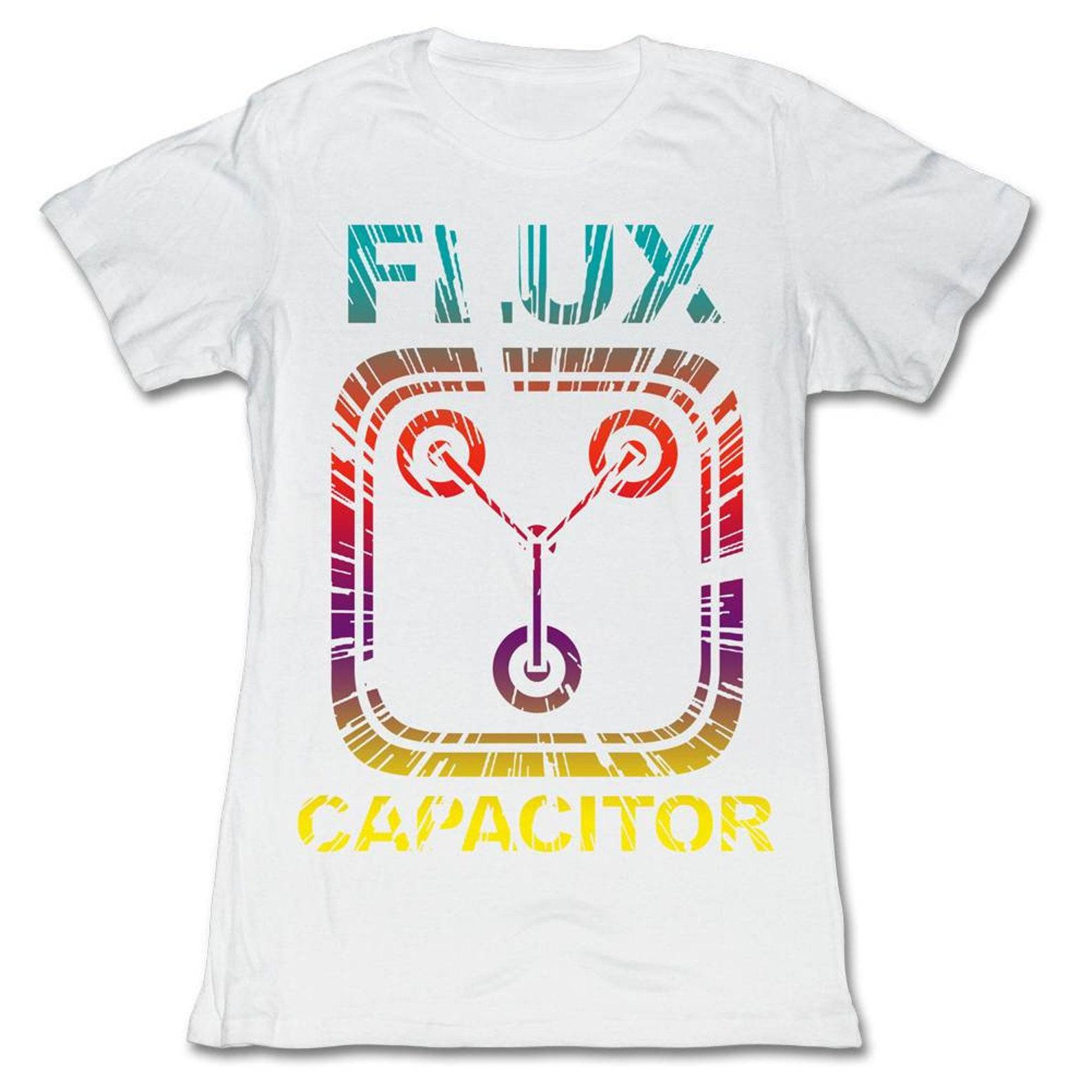 Back to the Future Gradient Time White Junior Women s T-Shirt M