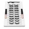 Magnetic Eyeliner Liquid Eyelashes 10 Pairs of Eyelashes 2 Eyeliner Liquid Sets Curling Thick