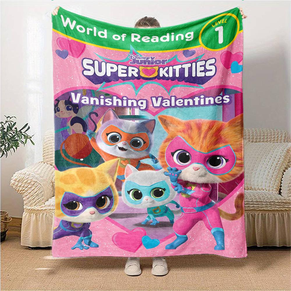 1Pc Cat Adventure Blanket For Couch Bed Plush Cozy Fuzzy Blanket Super Soft Warm Blankets For Fall And Winter 0918266