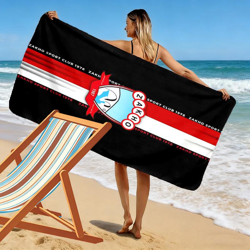 Zakho Sport Club Print Beach Towel, Large Soft Quick Dry Towel for Beach Camping Swimming