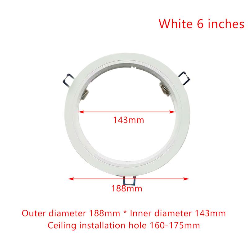 Led Downlight Spotlight Brackets Light Stand Adapters Lamp Shade Rings Hole Enlarge White Outer Frames Cut Out Remedial Circles