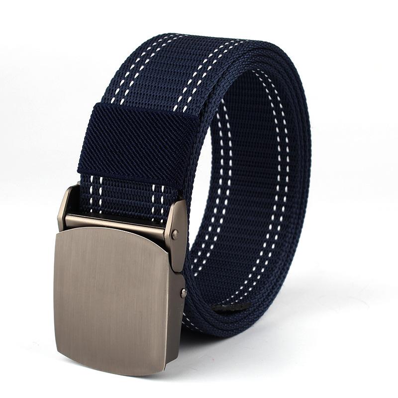 High Quality Belt Nylon Canvas Metal Automatic Buckle Army Outdoor Hunting Webbing Jeans Tactical Belts For Men Male Fashion