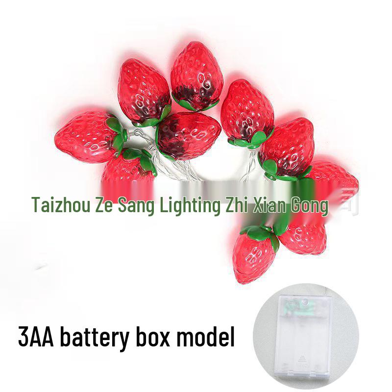 LED Strawberry String Lights for Christmas & Children's Room Decoration