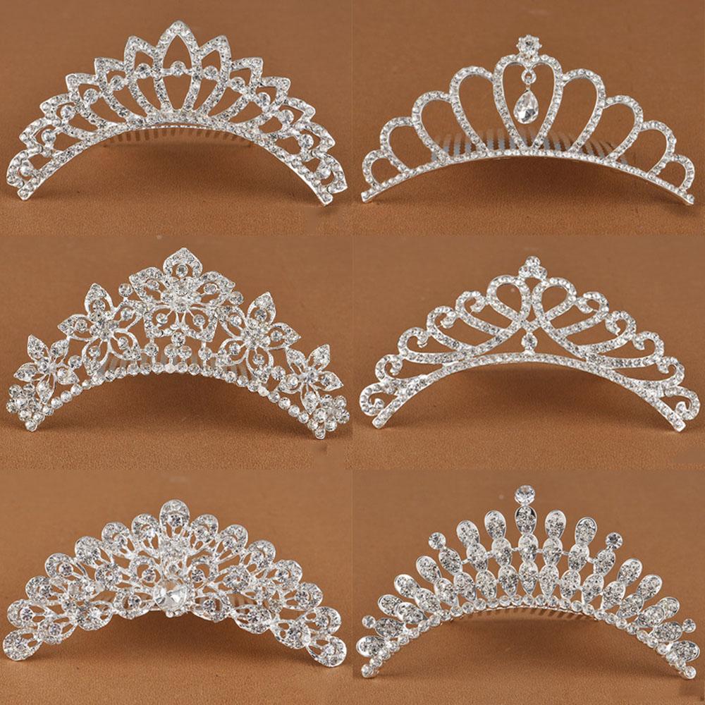 Tiara Hair Comb Sweet Shiny Headwear Wedding  Jewelry Fashion Accessories Hair  Styling Accessories