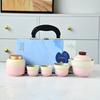 Gradient Ceramic Gourd Travel Tea Set
