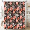 Tropical Hibiscus Flower Shower Curtain Botanical Floral Nature Hawaiian Beach Themed Bathroom Decor Waterproof Fabric