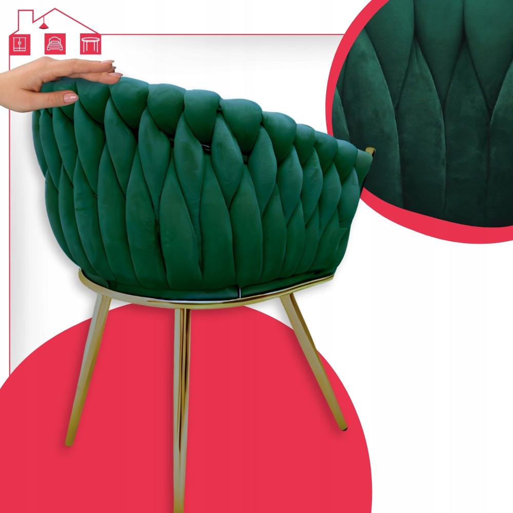Freestanding Velvet Armchair Green Tilo Decorative Chair Family Meble