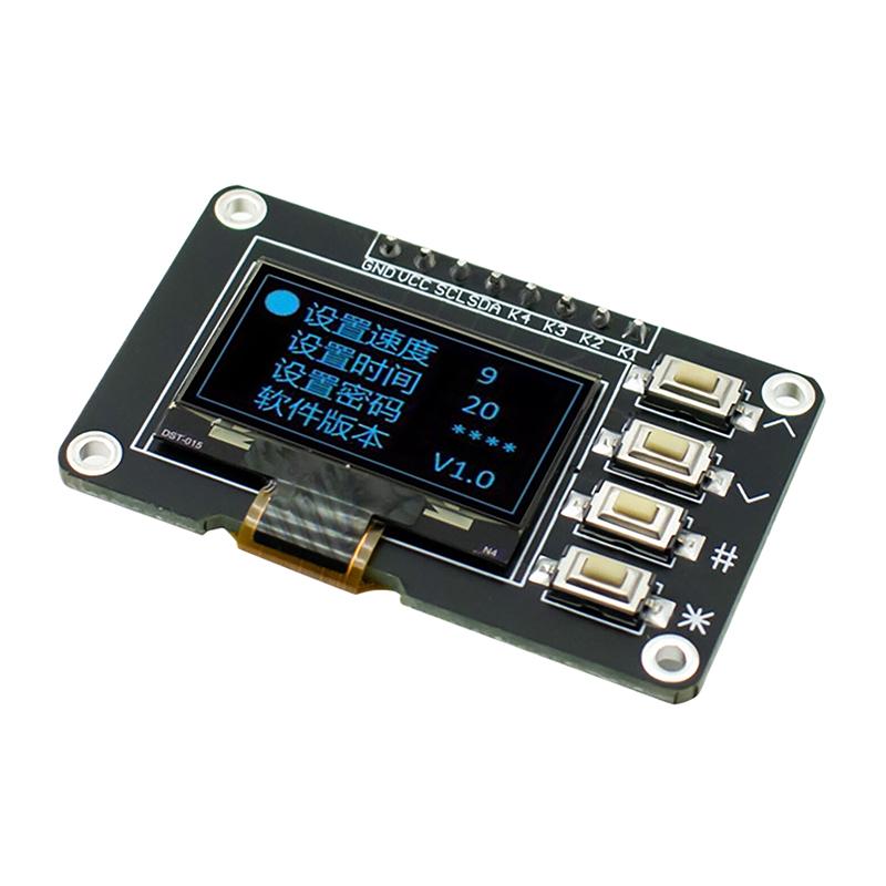 0,96-tommers OLED-skjerm Hvit/Blå 12864 Skjermmodul med Matrise 4 Tasters Grensesnitt Tastatur IIC SSD1315