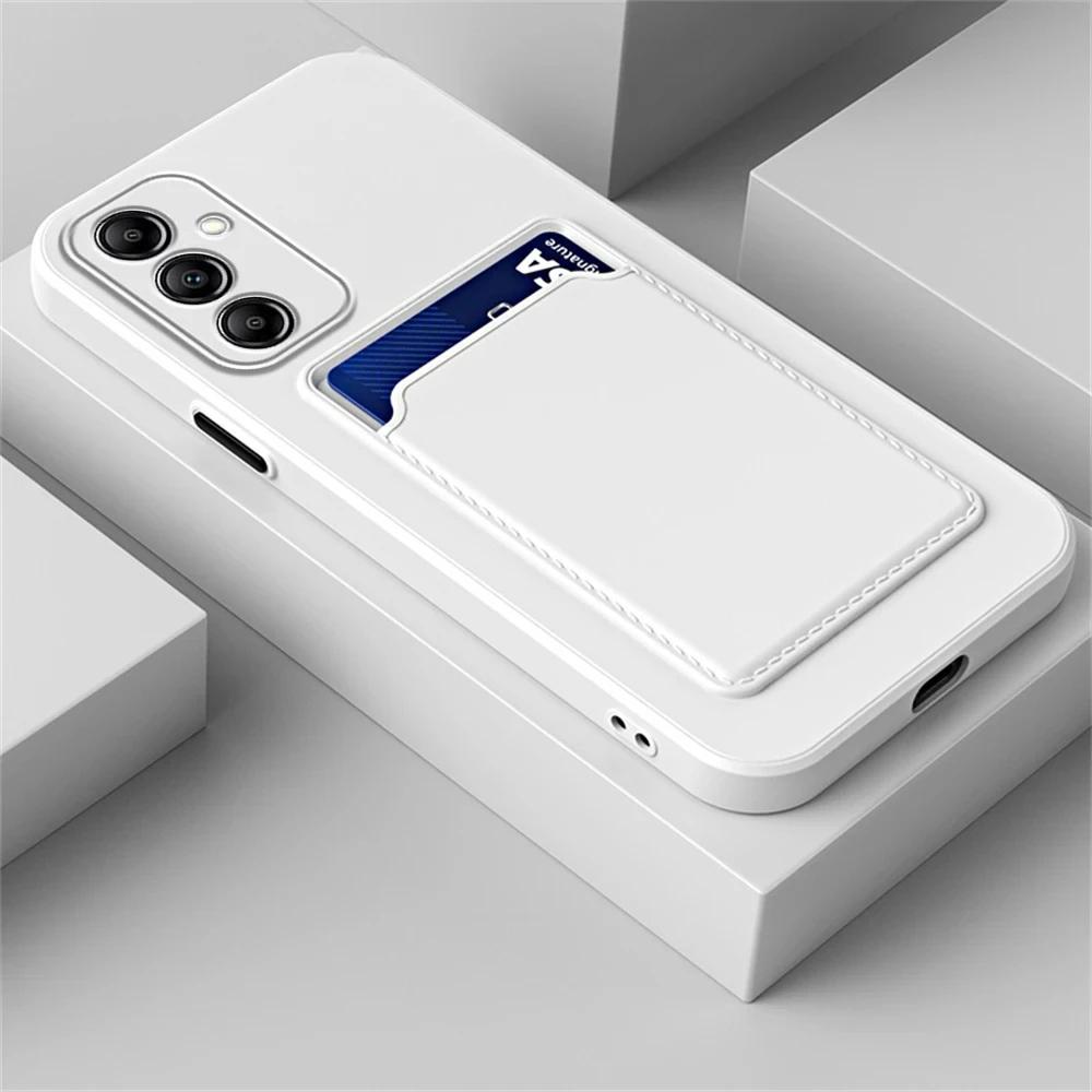 Card Holder Silicone Phone Case For Samsung Galaxy A55 A35 A54 A34 A25 A15 A54 A16 A26 A36 A56 A05S 4G 5G 5 G Shockproof Funda