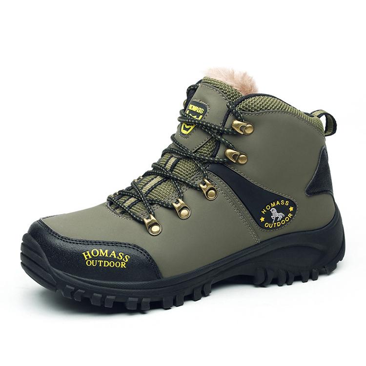 Kuz Qish Erkaklar Trekking Botinkalari Ochiq Havoda Suv o'tkazmaydigan Sirpanmaydigan Kemping Erkaklar Poyafzali Trekking Krossovkalari Iliq Jun Qisqa Botinkalar