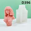 DIY Queen Halfbody Statue Candle Silicone Mold Goddess Halfbody Sculpture Resin Mold Long Hair Women Concrete Cement Gypsum Mold